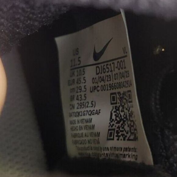 Nike Alpha Huarache NXT Men's 11.5 Black White Metal Baseball Cleats DJ6517-001 - Picture 9 of 9